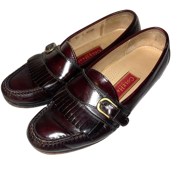 Cole Haan Buckle Kiltie Slip On Loafer Leather Cordovan Brown 8.5 D 3516 main image 5